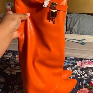 Orange Fold Over Boots Comfortable..